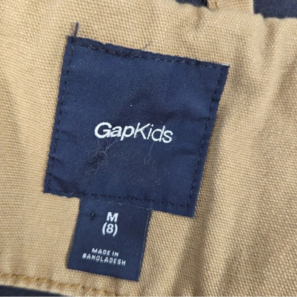 Gap Kids Boys M 8 Field Jacket Lined Hooded Beige Barn‎ Chore Utility Gorpcore